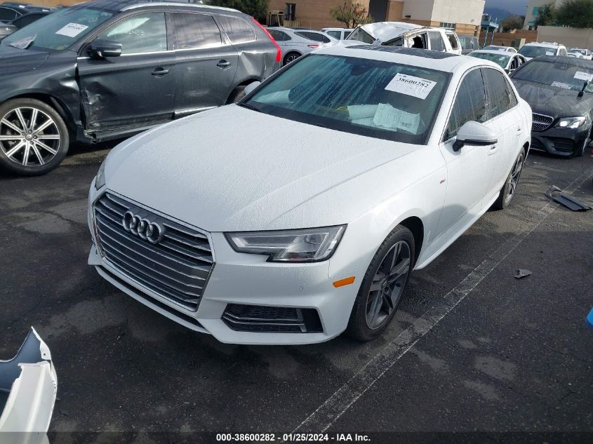 2018 AUDI A4 2.0T TECH ULTRA PREMIUM/2.0T ULTRA PREMIUM - WAULMAF45JA044294