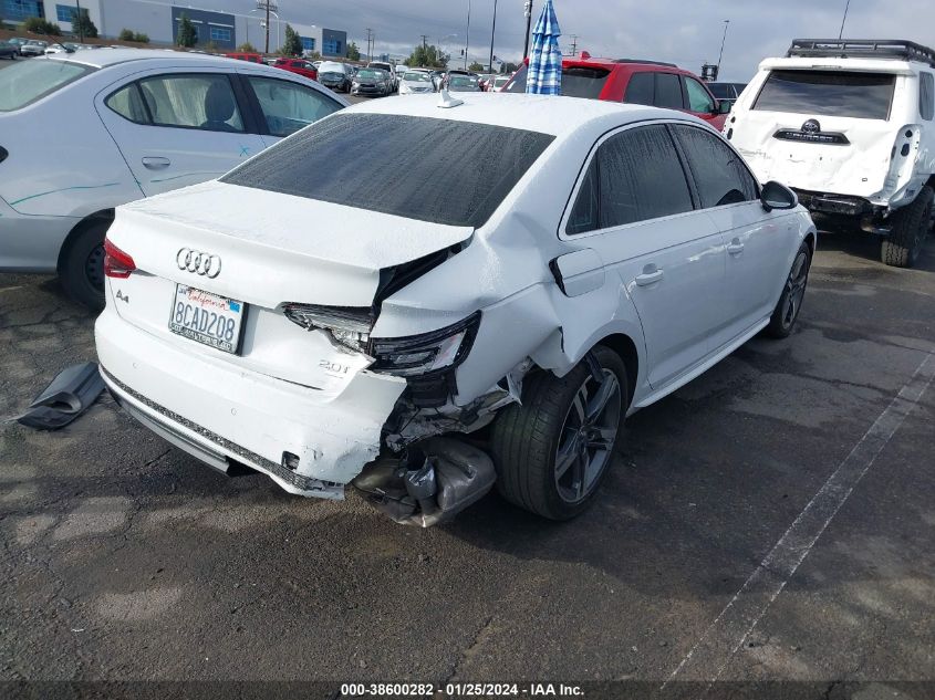 2018 AUDI A4 2.0T TECH ULTRA PREMIUM/2.0T ULTRA PREMIUM - WAULMAF45JA044294