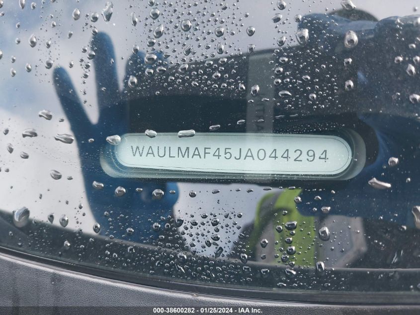 2018 AUDI A4 2.0T TECH ULTRA PREMIUM/2.0T ULTRA PREMIUM - WAULMAF45JA044294