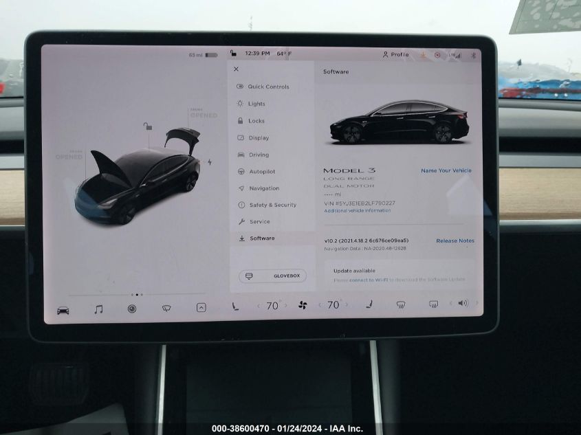 2020 TESLA MODEL 3 LONG RANGE DUAL MOTOR ALL-WHEEL DRIVE - 5YJ3E1EB2LF790227