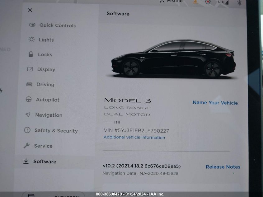 2020 TESLA MODEL 3 LONG RANGE DUAL MOTOR ALL-WHEEL DRIVE - 5YJ3E1EB2LF790227