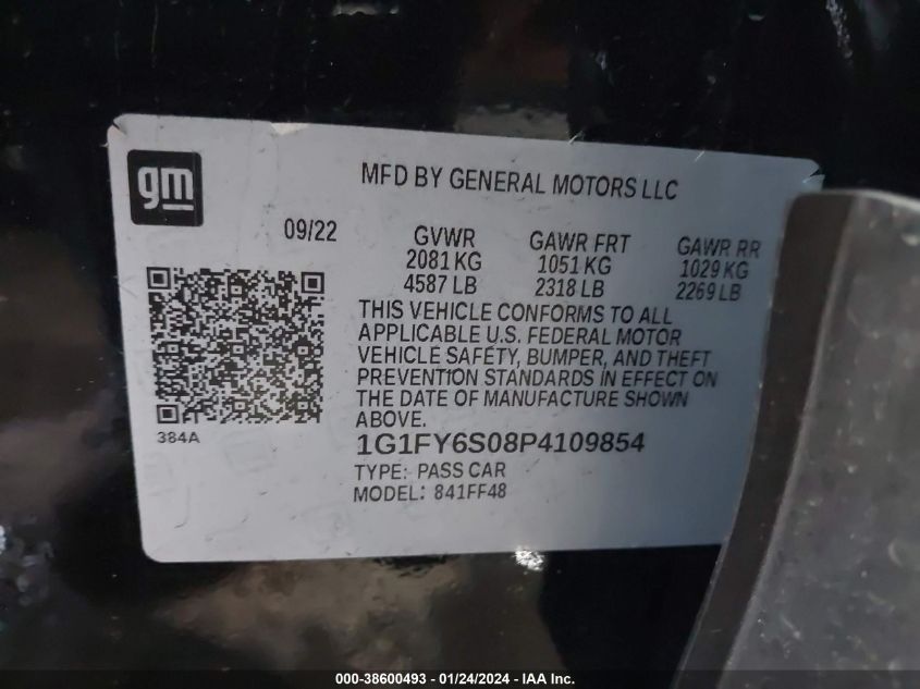 2023 CHEVROLET BOLT EUV FWD LT - 1G1FY6S08P4109854