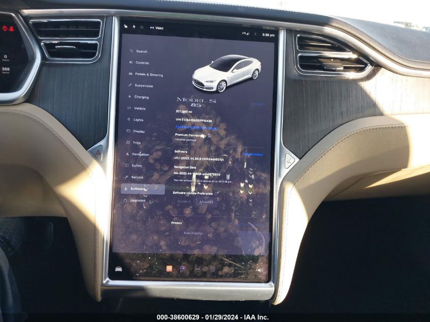 2013 TESLA MODEL S - 5YJSA1DN5DFP10438