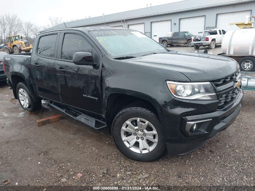 2022 CHEVROLET COLORADO 4WD  SHORT BOX LT - 1GCGTCEN3N1250037