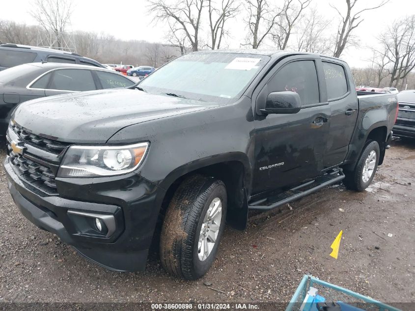 2022 CHEVROLET COLORADO 4WD  SHORT BOX LT - 1GCGTCEN3N1250037