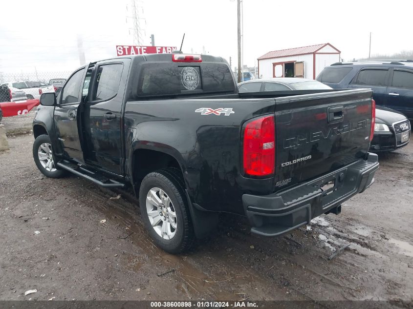 2022 CHEVROLET COLORADO 4WD  SHORT BOX LT - 1GCGTCEN3N1250037