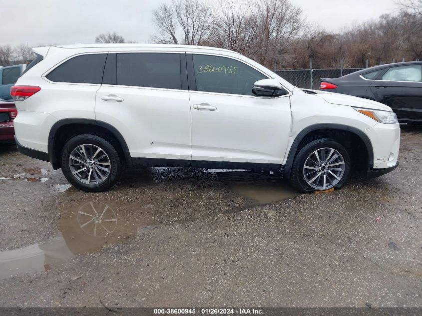 2019 TOYOTA HIGHLANDER SE/XLE - 5TDJZRFHXKS997407