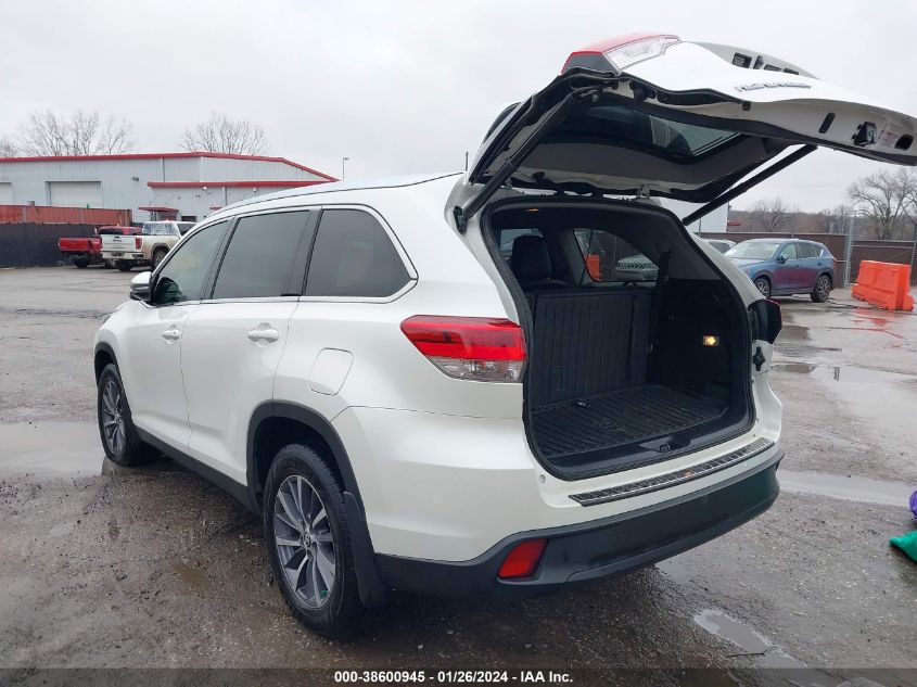 2019 TOYOTA HIGHLANDER SE/XLE - 5TDJZRFHXKS997407