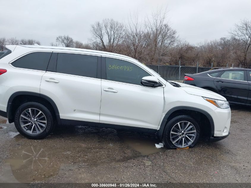 2019 TOYOTA HIGHLANDER SE/XLE - 5TDJZRFHXKS997407