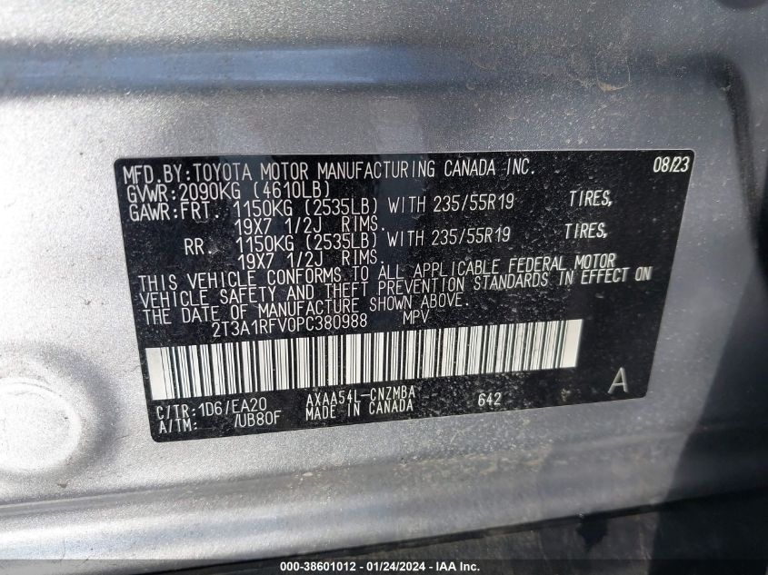 2023 TOYOTA RAV4 XLE PREMIUM - 2T3A1RFV0PC380988