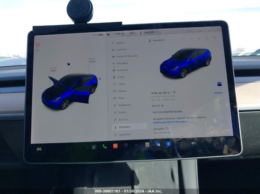 2021 TESLA MODEL Y LONG RANGE DUAL MOTOR ALL-WHEEL DRIVE - 5YJYGDEE7MF261269