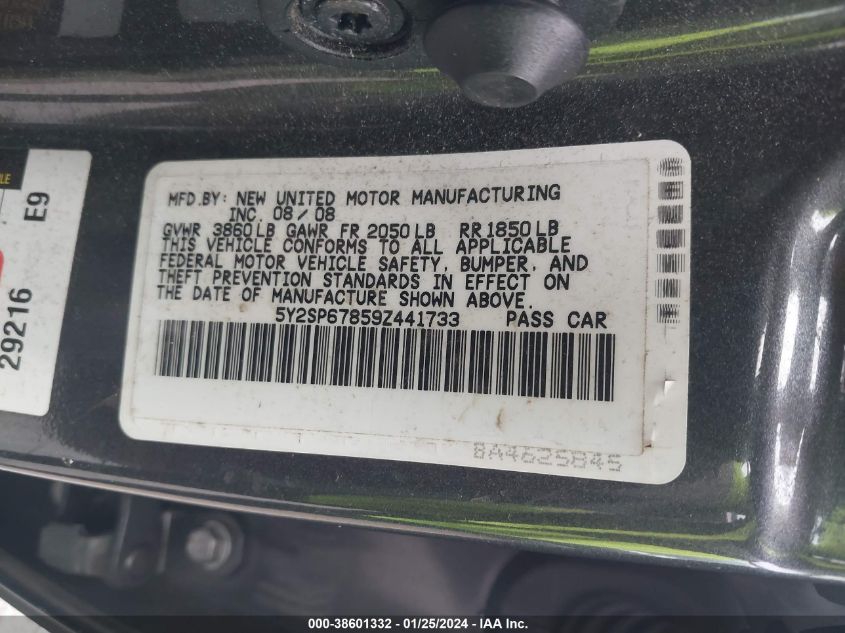 5Y2SP67859Z441733 | 2009 PONTIAC VIBE