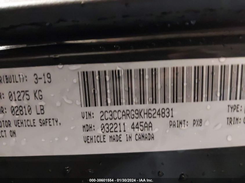 2019 CHRYSLER 300 TOURING AWD - 2C3CCARG9KH624831