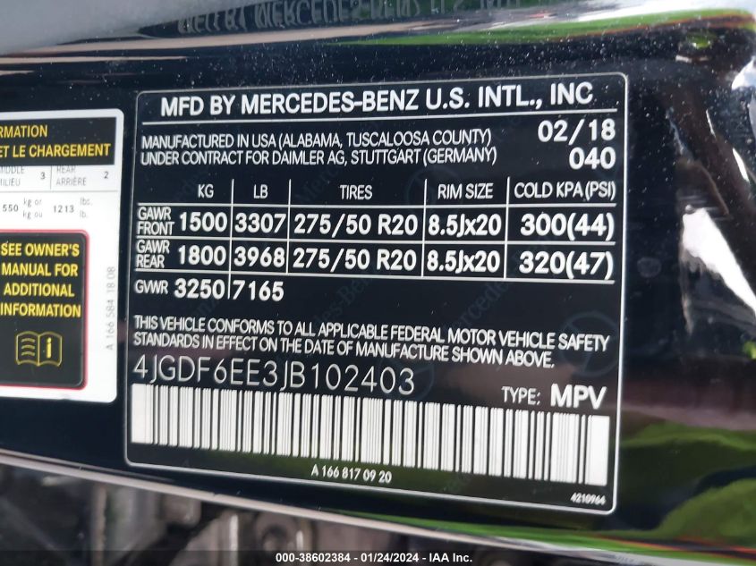 2018 MERCEDES-BENZ GLS 450 4MATIC - 4JGDF6EE3JB102403