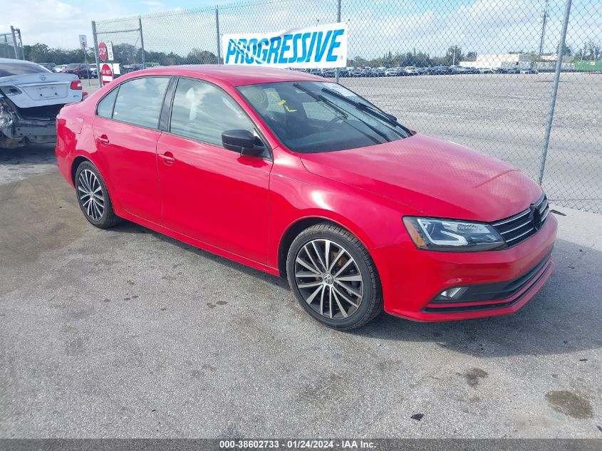 2016 VOLKSWAGEN JETTA 1.8T SPORT - 3VWD17AJ0GM322866