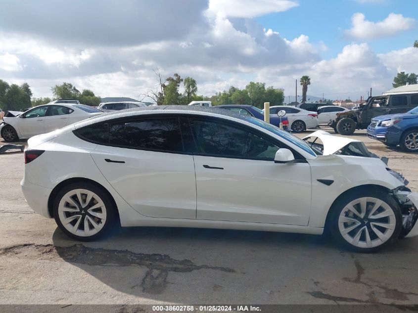 2022 TESLA MODEL 3 - 5YJ3E1EBXNF182586
