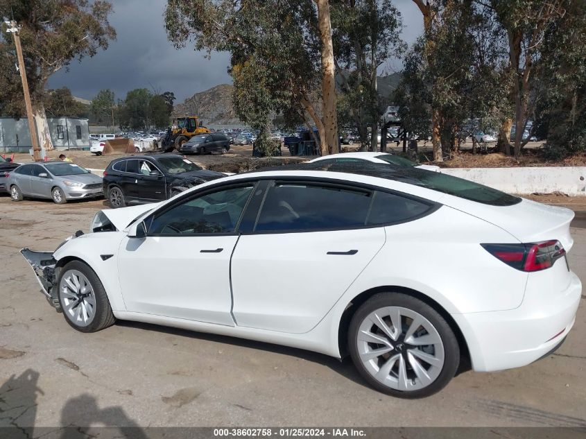 2022 TESLA MODEL 3 - 5YJ3E1EBXNF182586