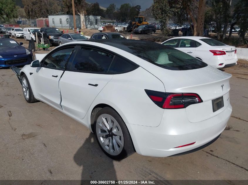 2022 TESLA MODEL 3 - 5YJ3E1EBXNF182586