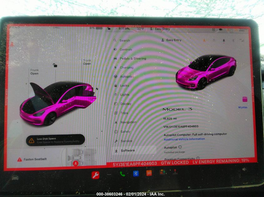 2023 TESLA MODEL 3 REAR-WHEEL DRIVE - 5YJ3E1EA8PF404603
