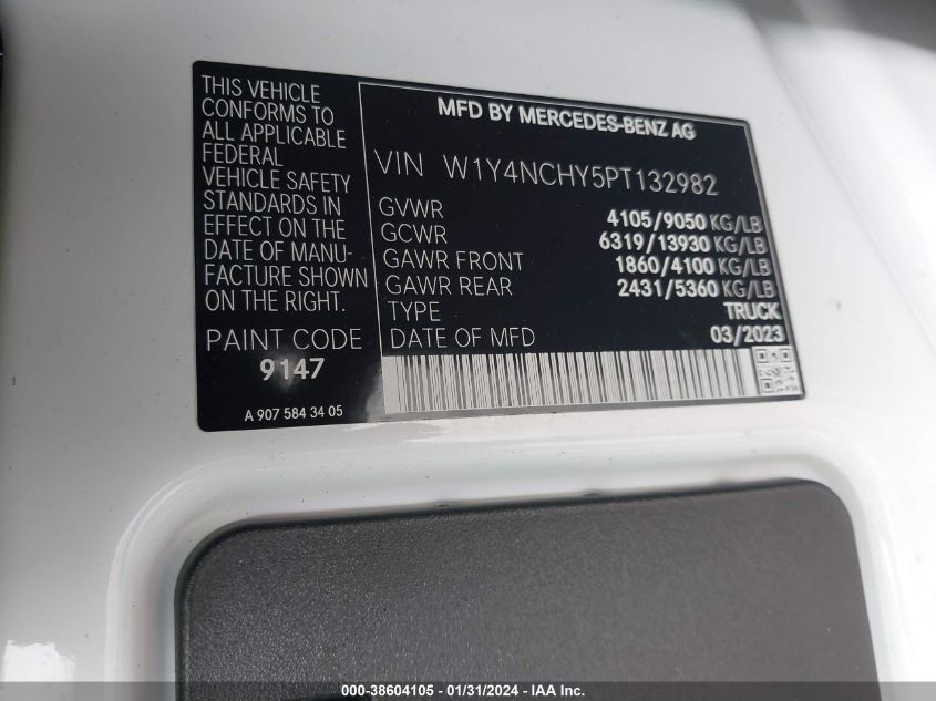 2023 MERCEDES-BENZ SPRINTER 2500 2500 - W1Y4NCHY5PT132982