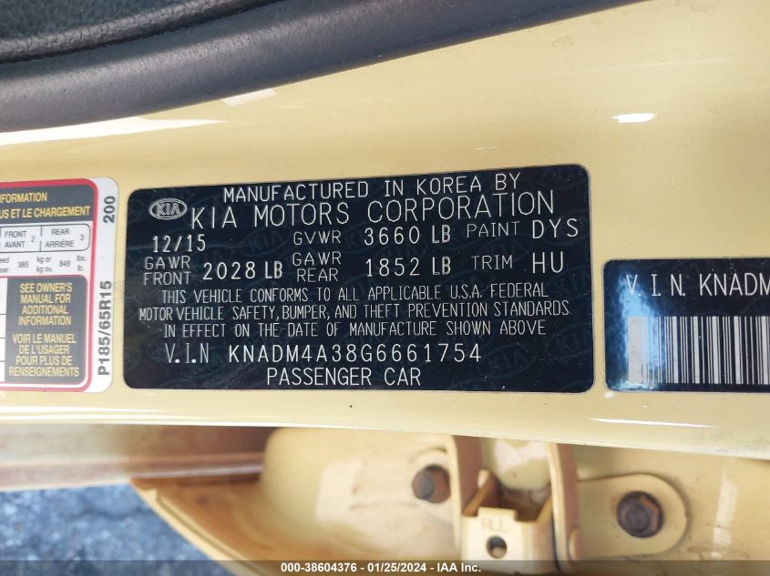 2016 KIA RIO LX - KNADM4A38G6661754