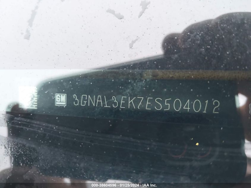 2014 CHEVROLET CAPTIVA SPORT LT 3GNAL3EK7ES504012