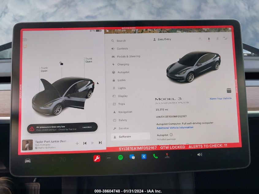 2021 TESLA MODEL 3 STANDARD RANGE PLUS REAR-WHEEL DRIVE - 5YJ3E1EA1MF052167