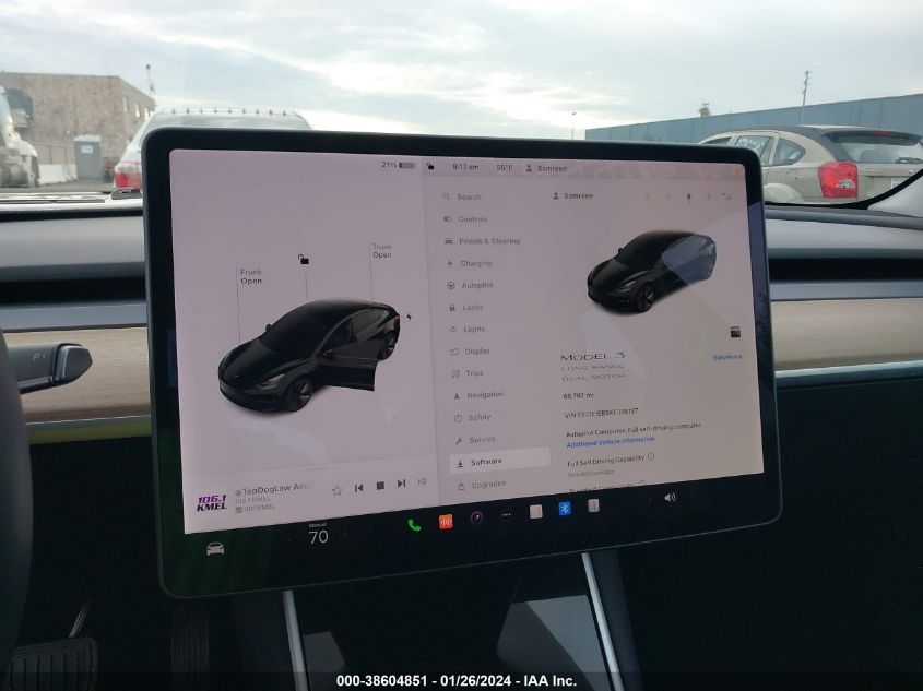 2019 TESLA MODEL 3 - 5YJ3E1EB5KF385137