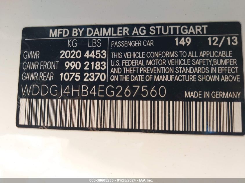 2014 MERCEDES-BENZ C 250 - WDDGJ4HB4EG267560