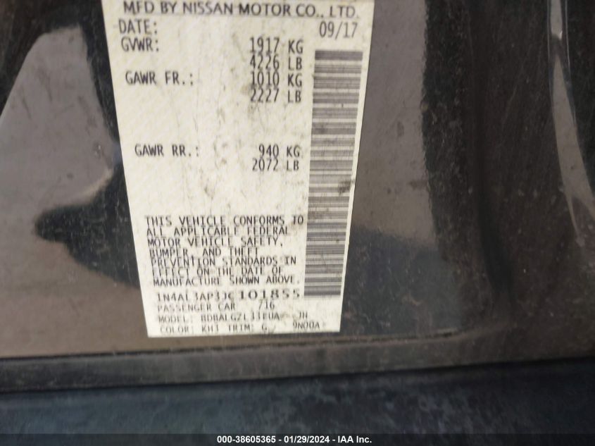 2018 NISSAN ALTIMA 2.5 S - 1N4AL3AP3JC101855