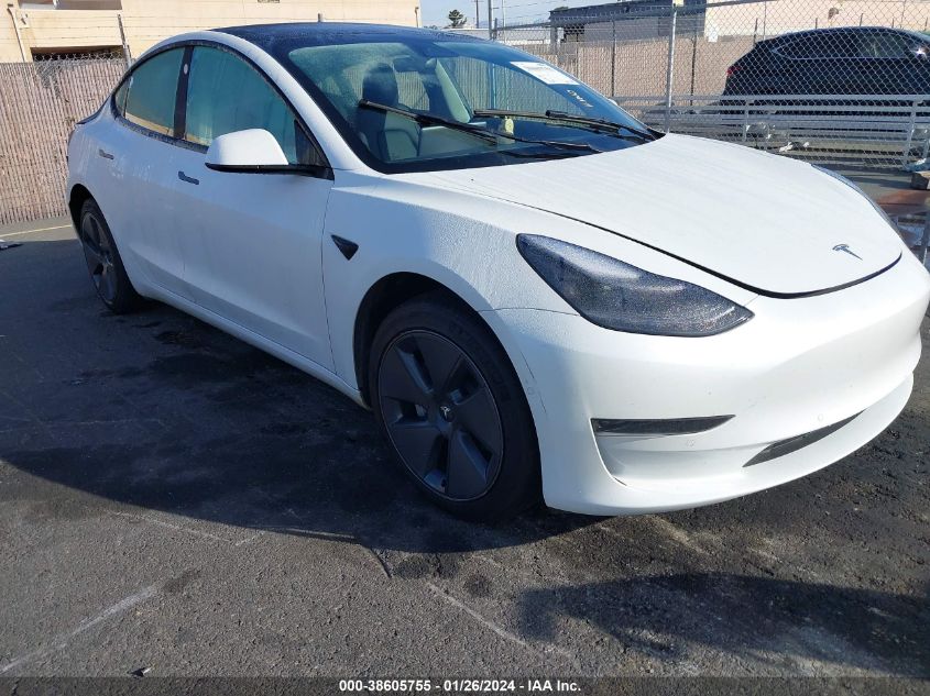 2022 TESLA MODEL 3 - 5YJ3E1EA2NF170407