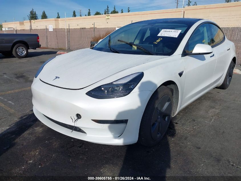 2022 TESLA MODEL 3 - 5YJ3E1EA2NF170407