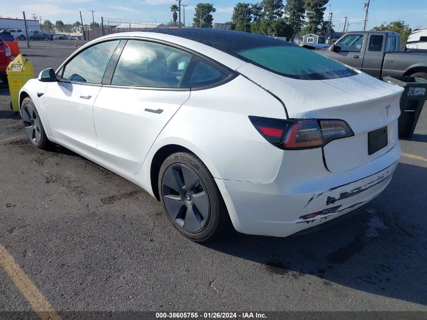 2022 TESLA MODEL 3 - 5YJ3E1EA2NF170407