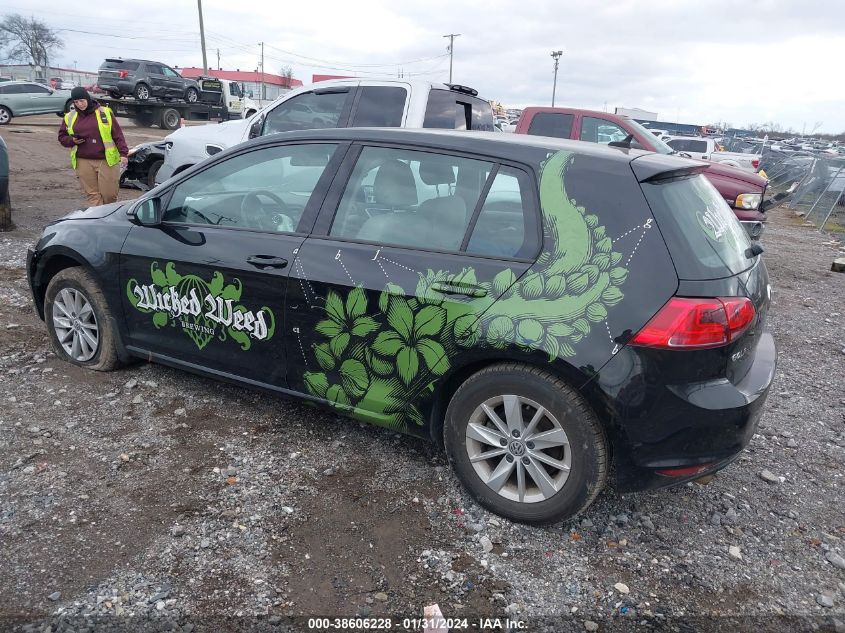 2016 VOLKSWAGEN GOLF TSI S 4-DOOR - 3VW217AU8GM056255