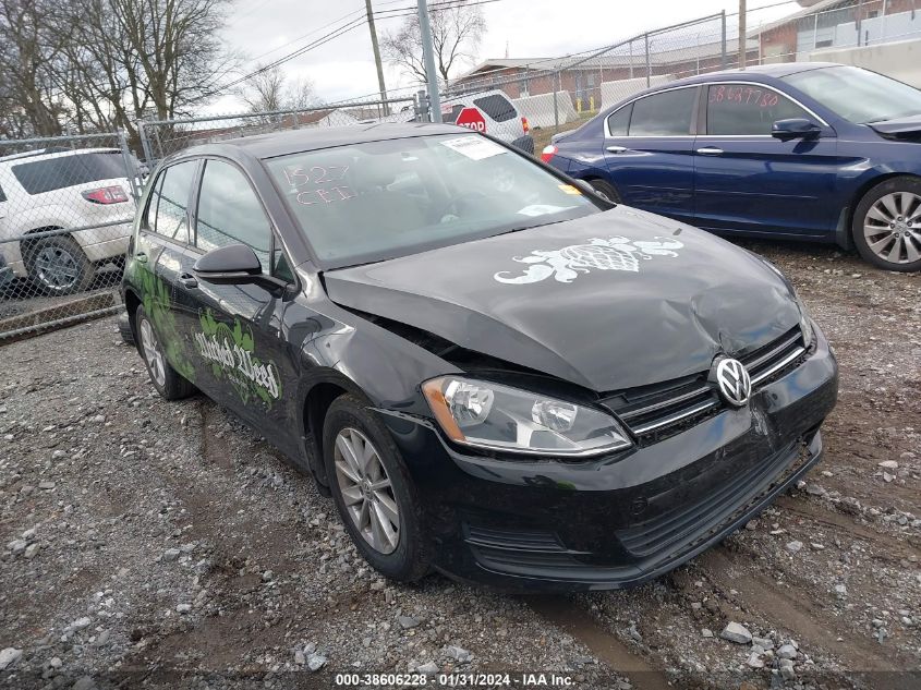 2016 VOLKSWAGEN GOLF TSI S 4-DOOR - 3VW217AU8GM056255