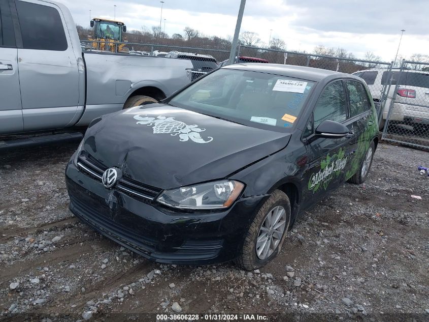 2016 VOLKSWAGEN GOLF TSI S 4-DOOR - 3VW217AU8GM056255