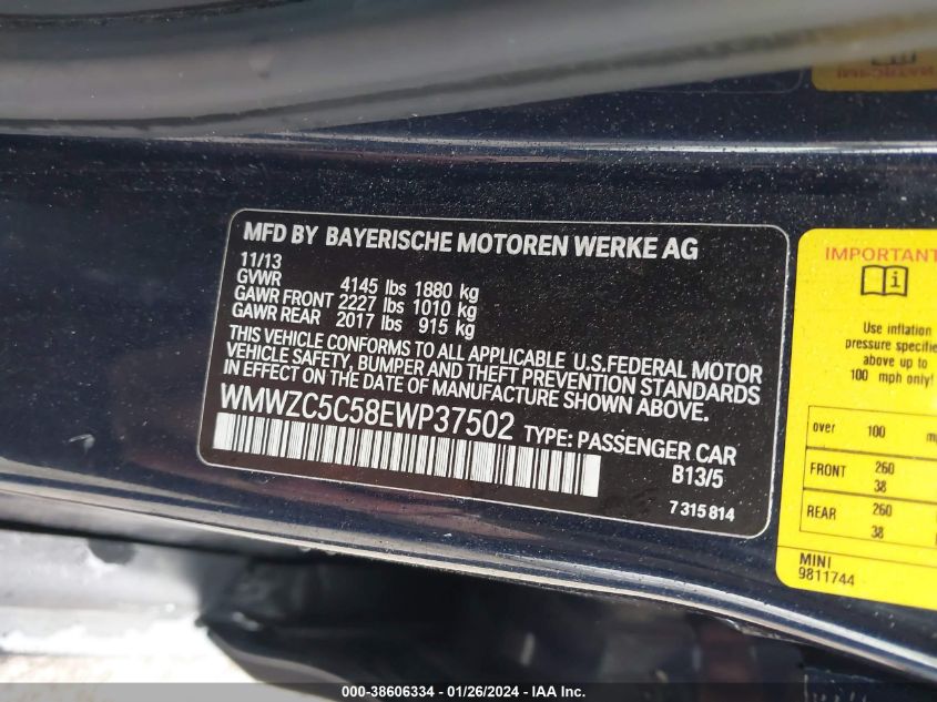 2014 MINI COUNTRYMAN COOPER S - WMWZC5C58EWP37502