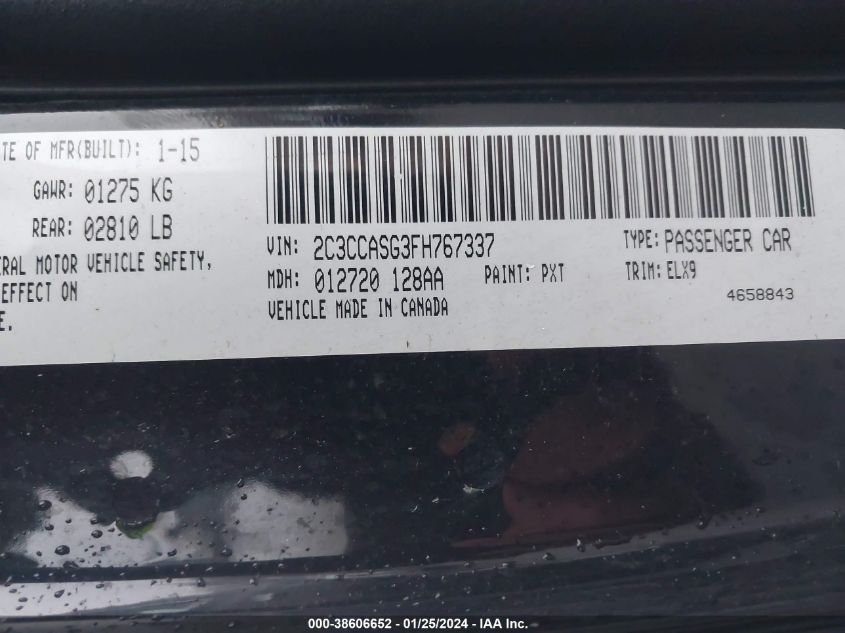 2015 CHRYSLER 300C PLATINUM - 2C3CCASG3FH767337