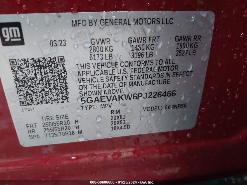 2023 BUICK ENCLAVE ESSENCE - 5GAEVAKW6PJ226466