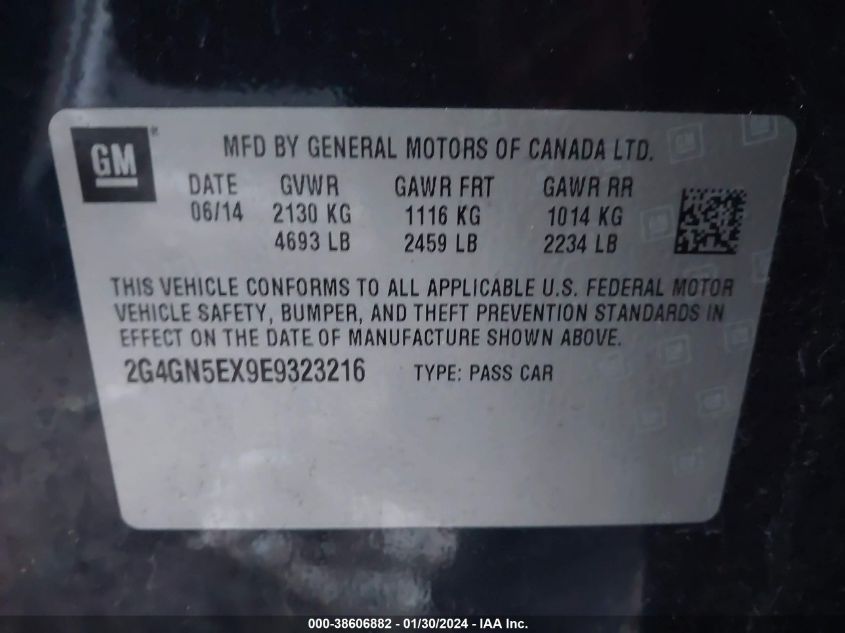 2014 BUICK REGAL TURBO/E-ASSIST PREMIUM I - 2G4GN5EX9E9323216