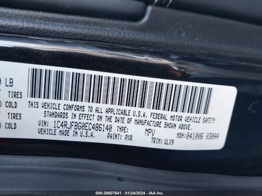 2014 JEEP GRAND CHEROKEE LIMITED - 1C4RJFBG0EC486140