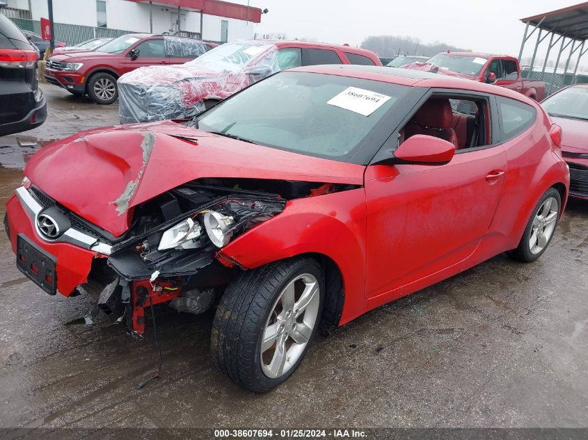 2014 HYUNDAI VELOSTER BASE W/RED - KMHTC6AD0EU216032