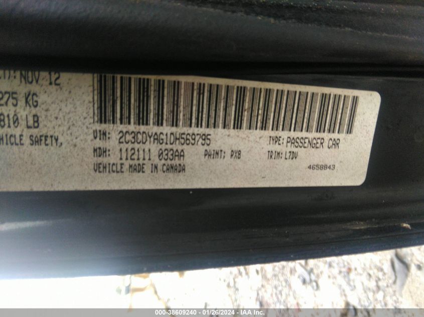 2013 DODGE CHALLENGER SXT - 2C3CDYAG1DH569775