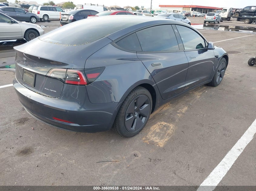 VIN 5YJ3E1EB5NF345662 2022 TESLA MODEL 3 LONG RANGE DUAL MOTOR ALL-WHEEL DRIVE