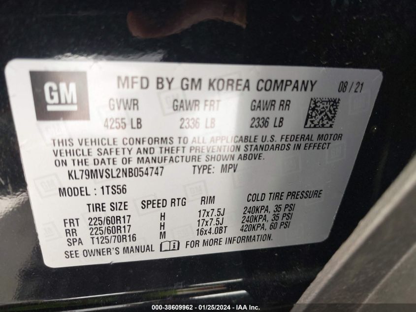 2022 CHEVROLET TRAILBLAZER ACTIV - KL79MVSL2NB054747