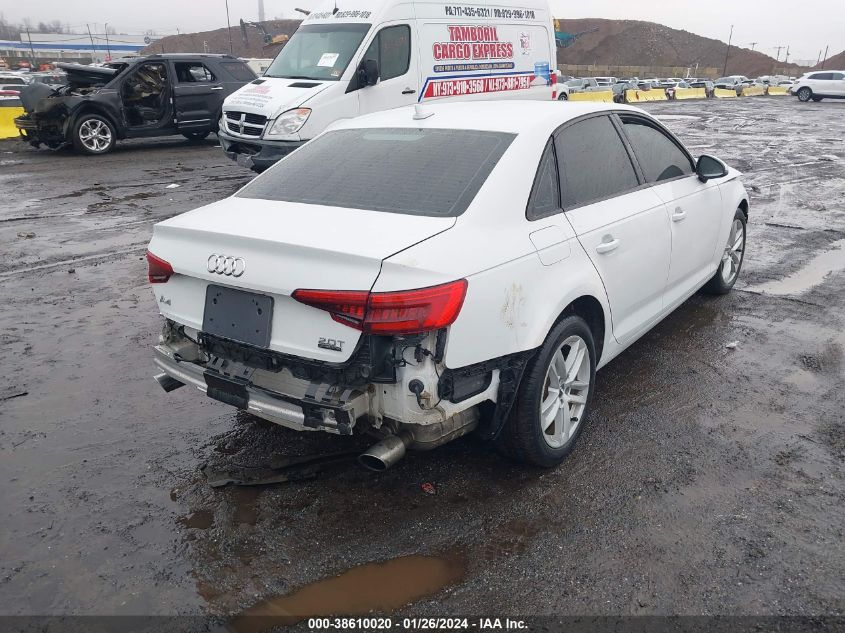 2017 AUDI A4 2.0T PREMIUM - WAUANAF49HN022581