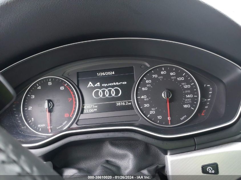 2017 AUDI A4 2.0T PREMIUM - WAUANAF49HN022581