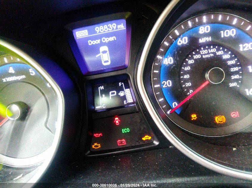 2013 HYUNDAI ELANTRA GT BASE W/BLUE - KMHD35LEXDU061007