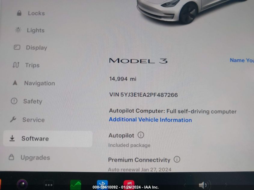 2023 TESLA MODEL 3 - 5YJ3E1EA2PF487266