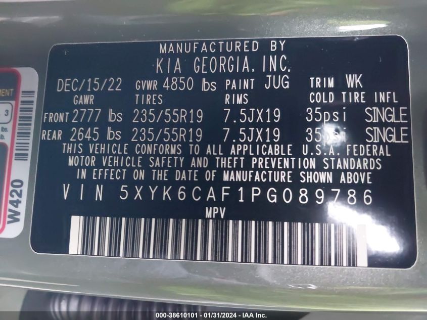 2023 KIA SPORTAGE X-LINE - 5XYK6CAF1PG089786